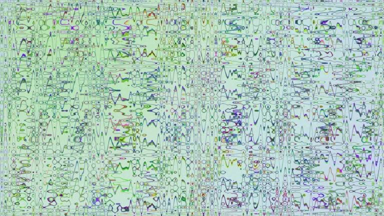 Abstract digital artwork featuring colorful, wavy, and geometric lines on a light green background, creating a symmetrical, textured pattern—much like the seamless precision of a managed WordPress website maintenance plan.